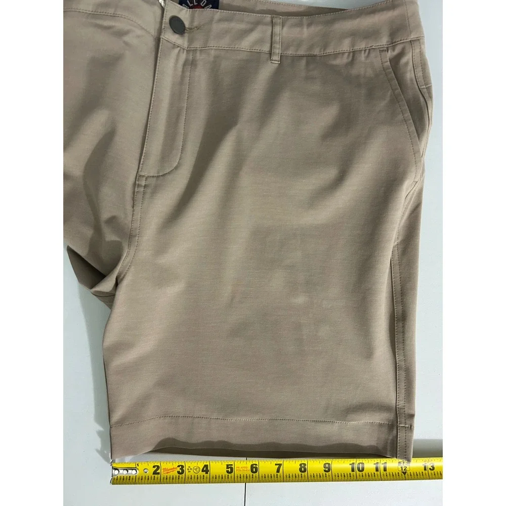 Faherty All Day Shorts Mens 38 Khaki Tan Drawstring Stretch‎